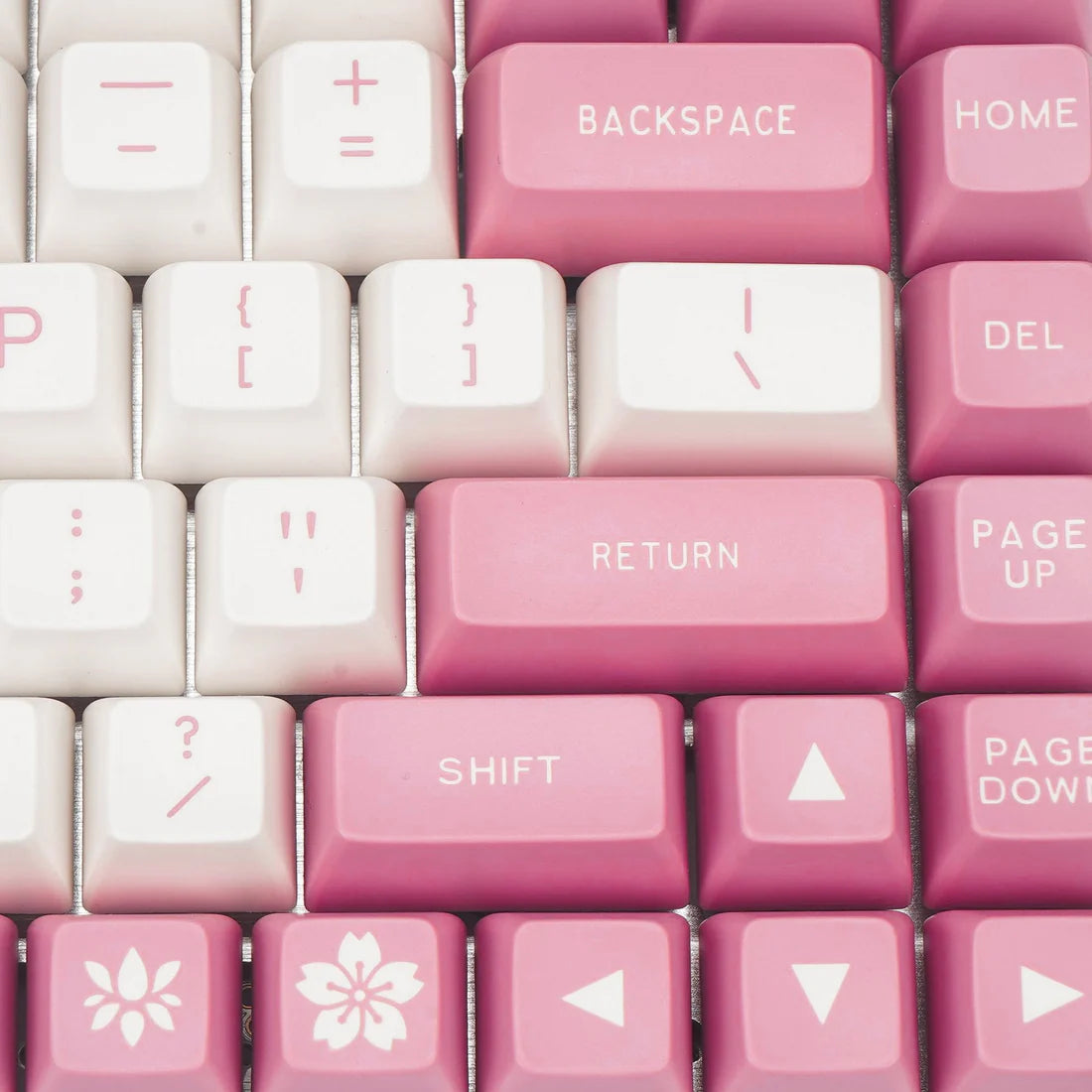 MAXKEY Pink & White SA Profile Keycaps