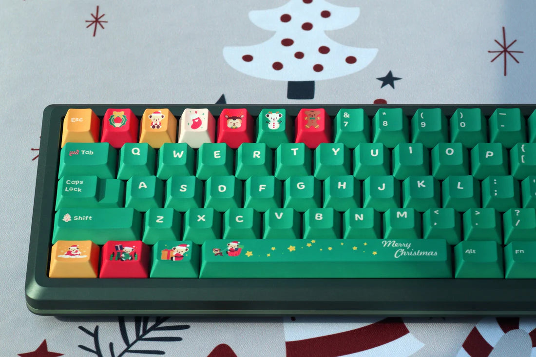 ALOHAKB X-Mas Teddy Bear Cherry Profile Keycaps