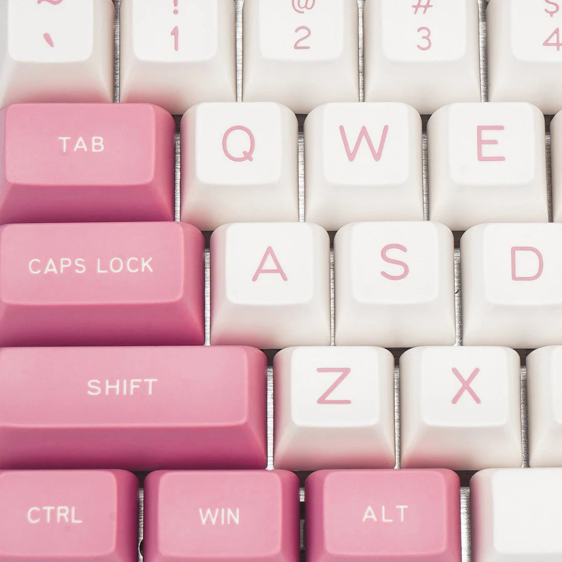 MAXKEY Pink & White SA Profile Keycaps