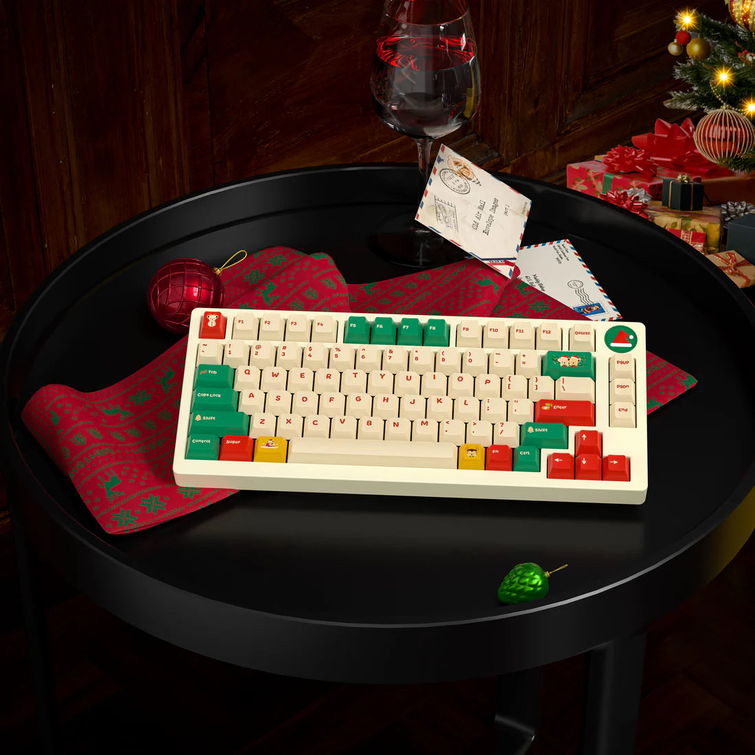 ALOHAKB X-Mas Teddy Bear Cherry Profile Keycaps