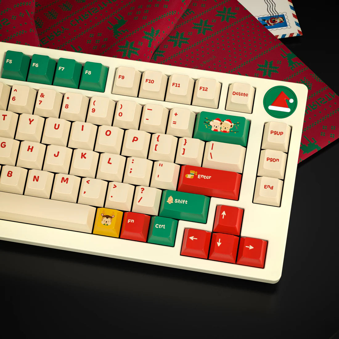 ALOHAKB X-Mas Teddy Bear Cherry Profile Keycaps