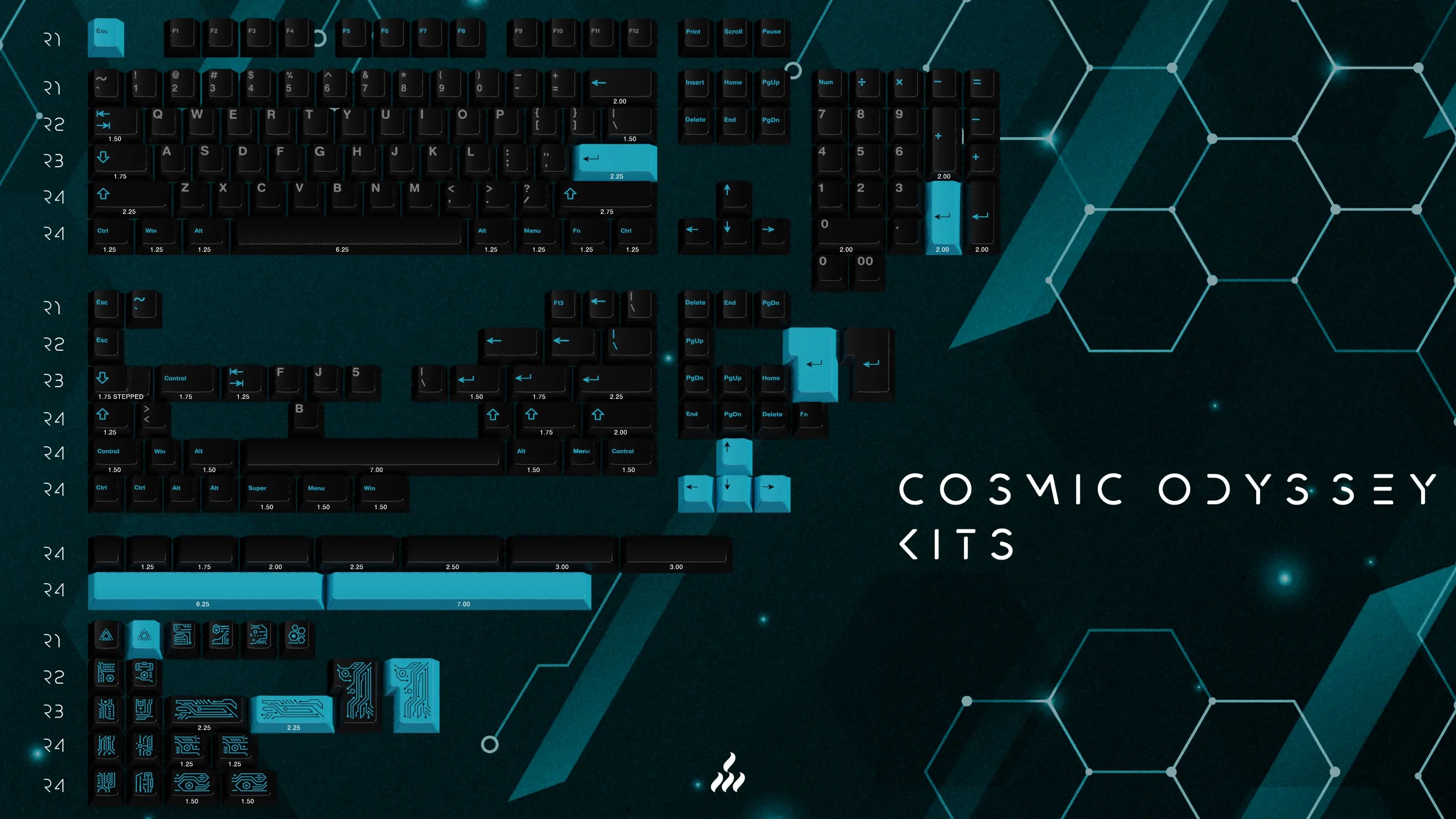 WS Cosmic Odyssey Keycap Set - KeebsForAll