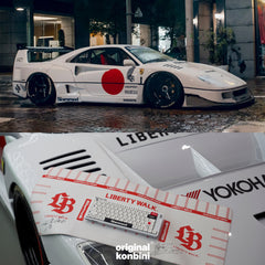 Liberty Walk x Original Konbini OK-1 Keyboard side profile with LB Works Ferrari F40