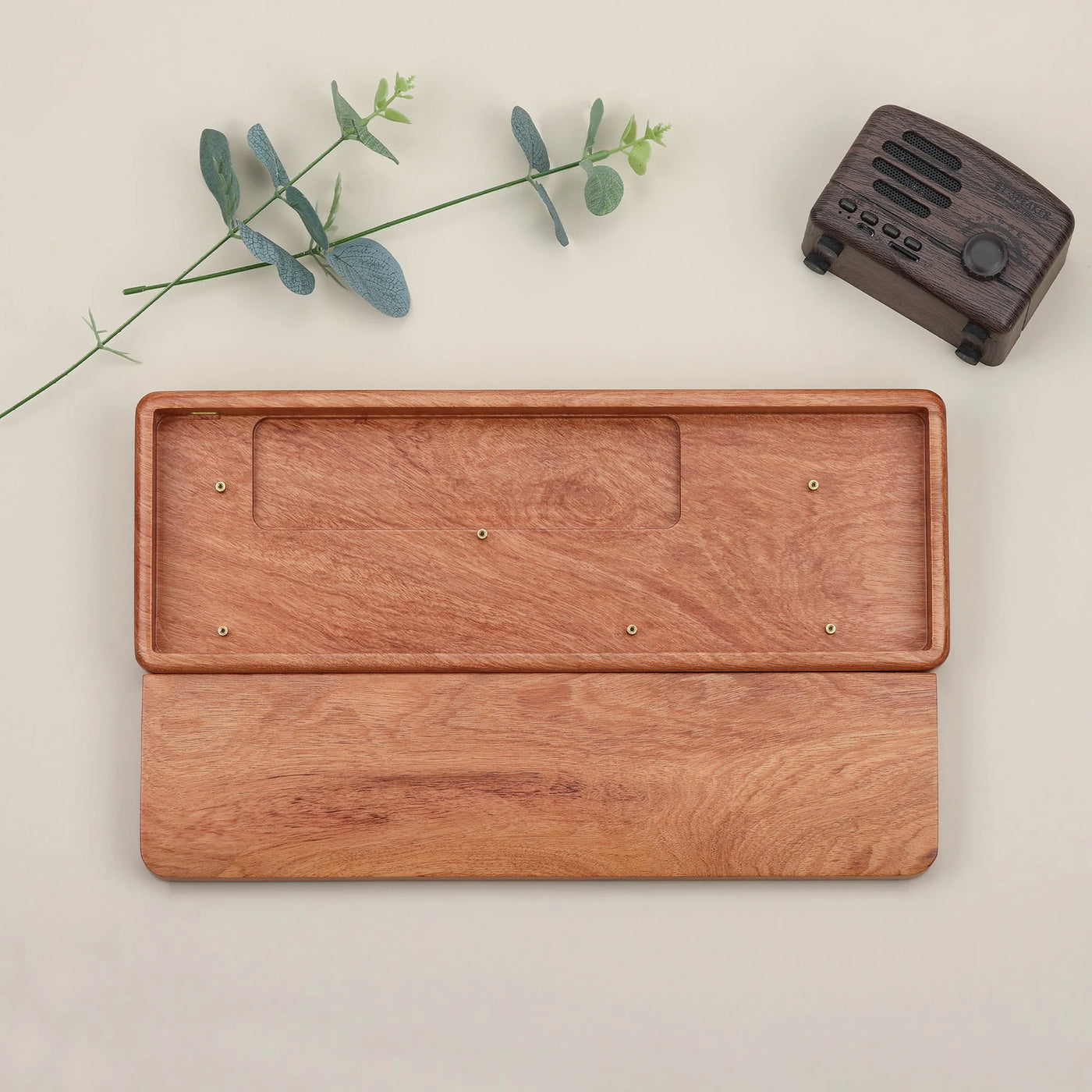 Detailed view of KBDFans 68% Wooden Wrist Rest for Mechanical Keyboards