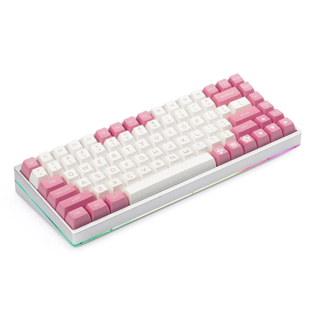 MAXKEY Pink & White SA Profile Keycaps