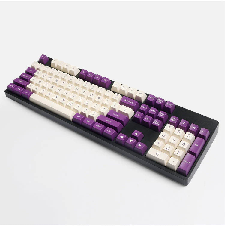 MAXKEY Purple & White SA Profile Keycaps