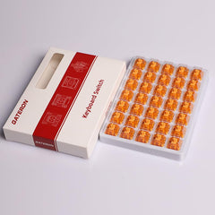 Detailed view of Gateron Magnetic Orange Linear Switches