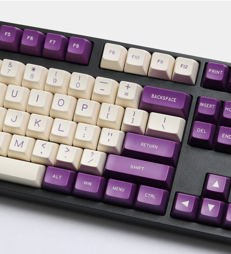 MAXKEY Purple & White SA Profile Keycaps