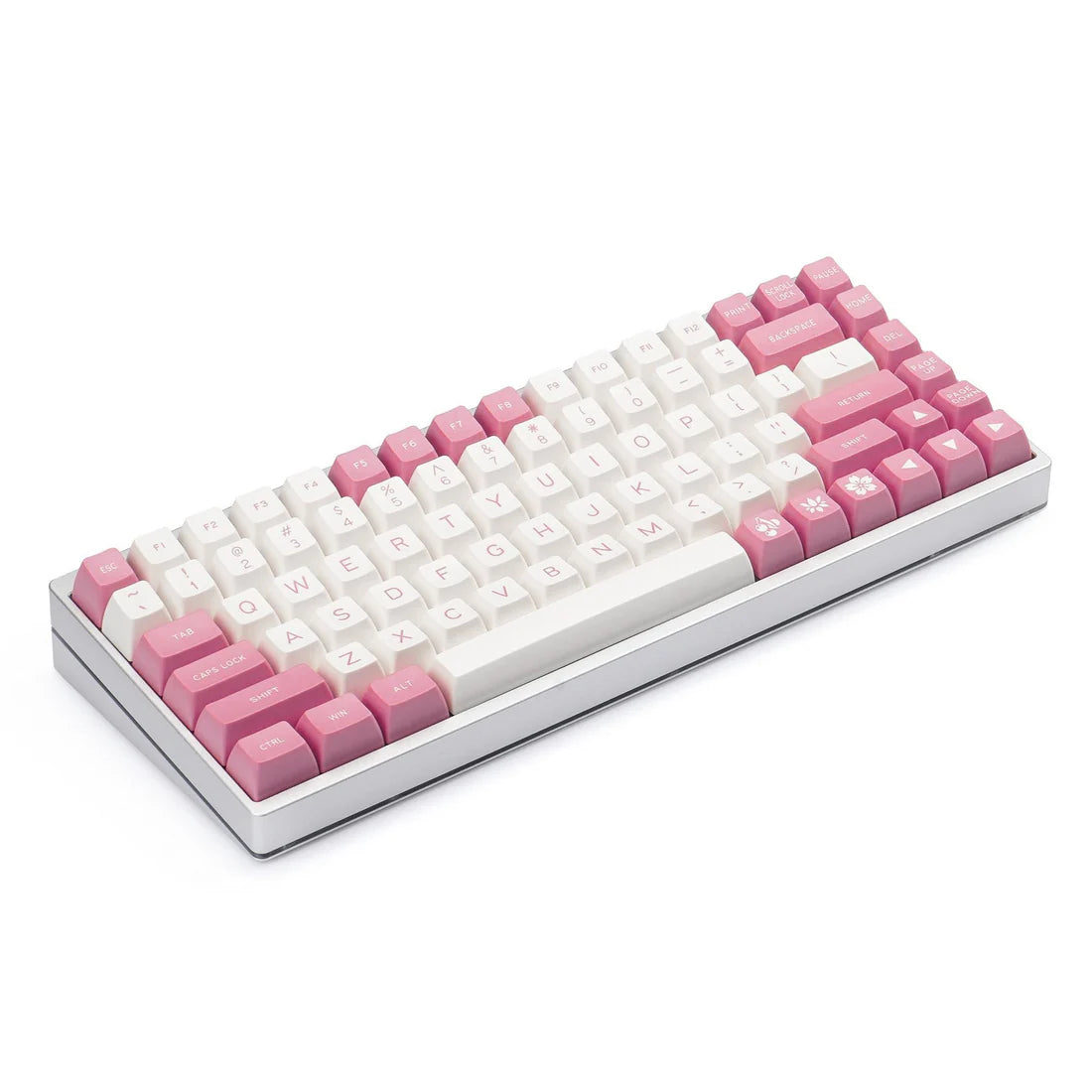 MAXKEY Pink & White SA Profile Keycaps