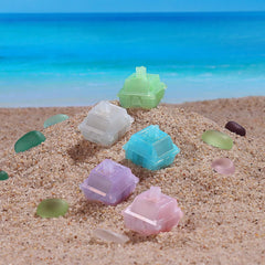 Detailed view of Durock Sea Glass Linear Switches