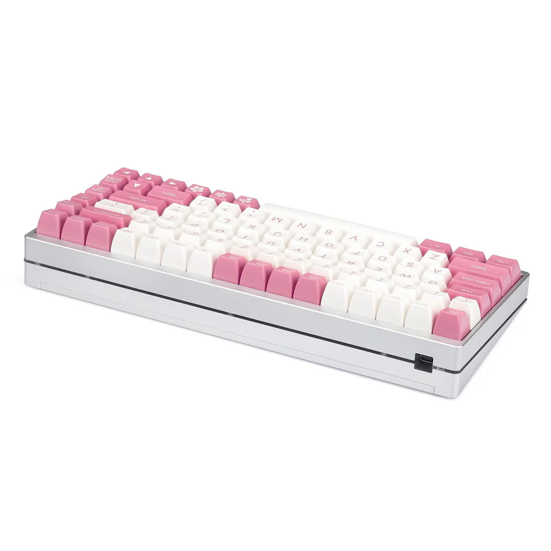 MAXKEY Pink & White SA Profile Keycaps