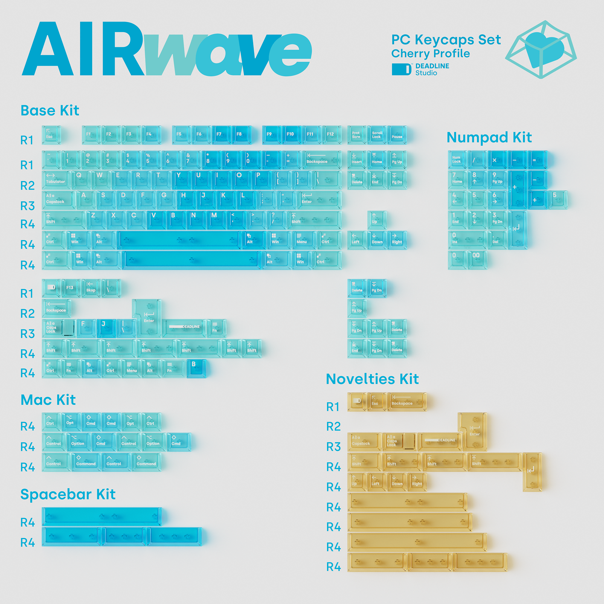 [Coming Soon] AIR Wave Keycaps by Deadline Studio