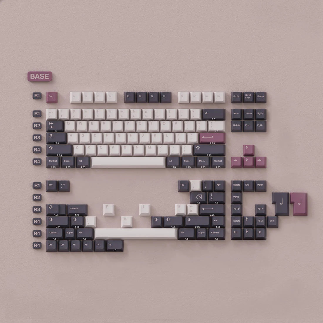 ALOHAKB EPBT Doll Doubleshot PBT Keycaps Set