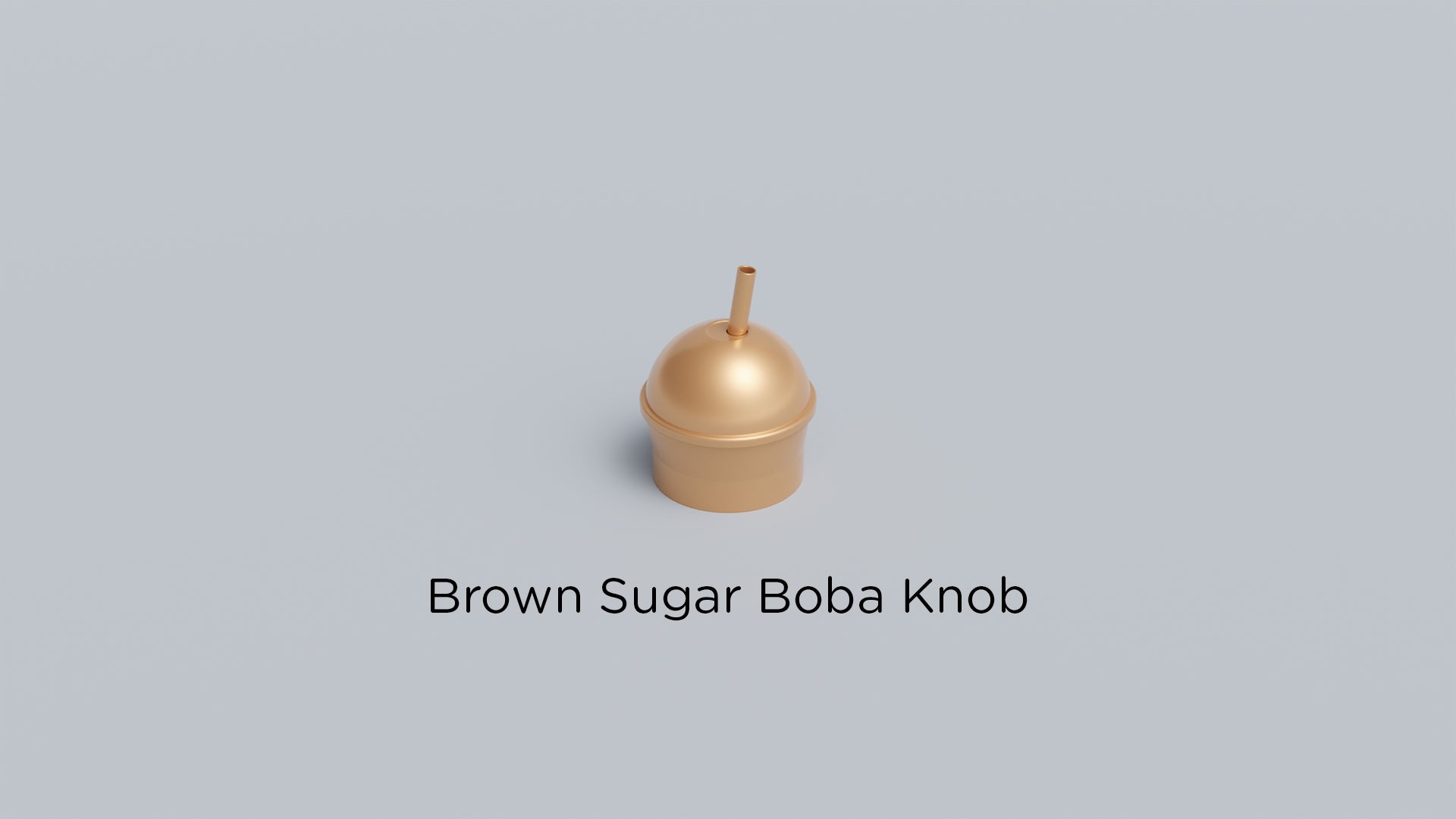 Zoom Coffee Cup Knob - Brown Sugar Boba Knob