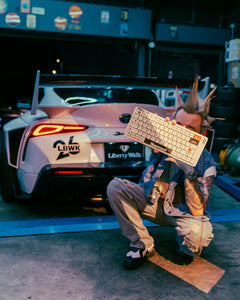 Liberty Walk x Original Konbini OK-1 White Edition keyboard lifestyle photography