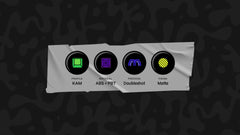 Image of the keycap details for the KAM Soda Squid keycaps for custom mechanical computer keyboards.