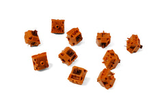 Detailed view of Gateron CAP Golden Brown V2 Switches