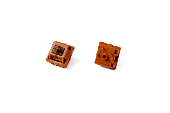 Gateron CAP Golden Brown V2 Switches - Gateron CAP V2 switches utilize a new mold, and they have si
