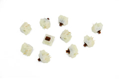 Detailed view of Gateron CAP V2 Milky Brown/Golden Brown Switches