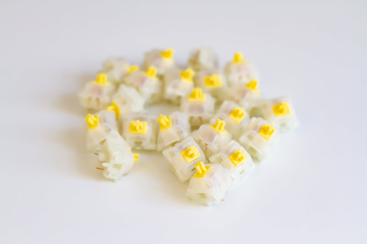 Gateron CAP V2 Milky Yellow/Golden Yellow Switches - Gateron CAP V2 switches utilize a new mold, and they have si