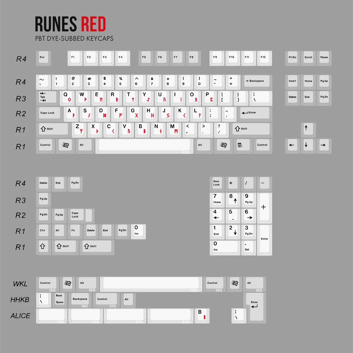 [Pre-Order] JC Studio Runes Keycap Set Dye-Sub PBT