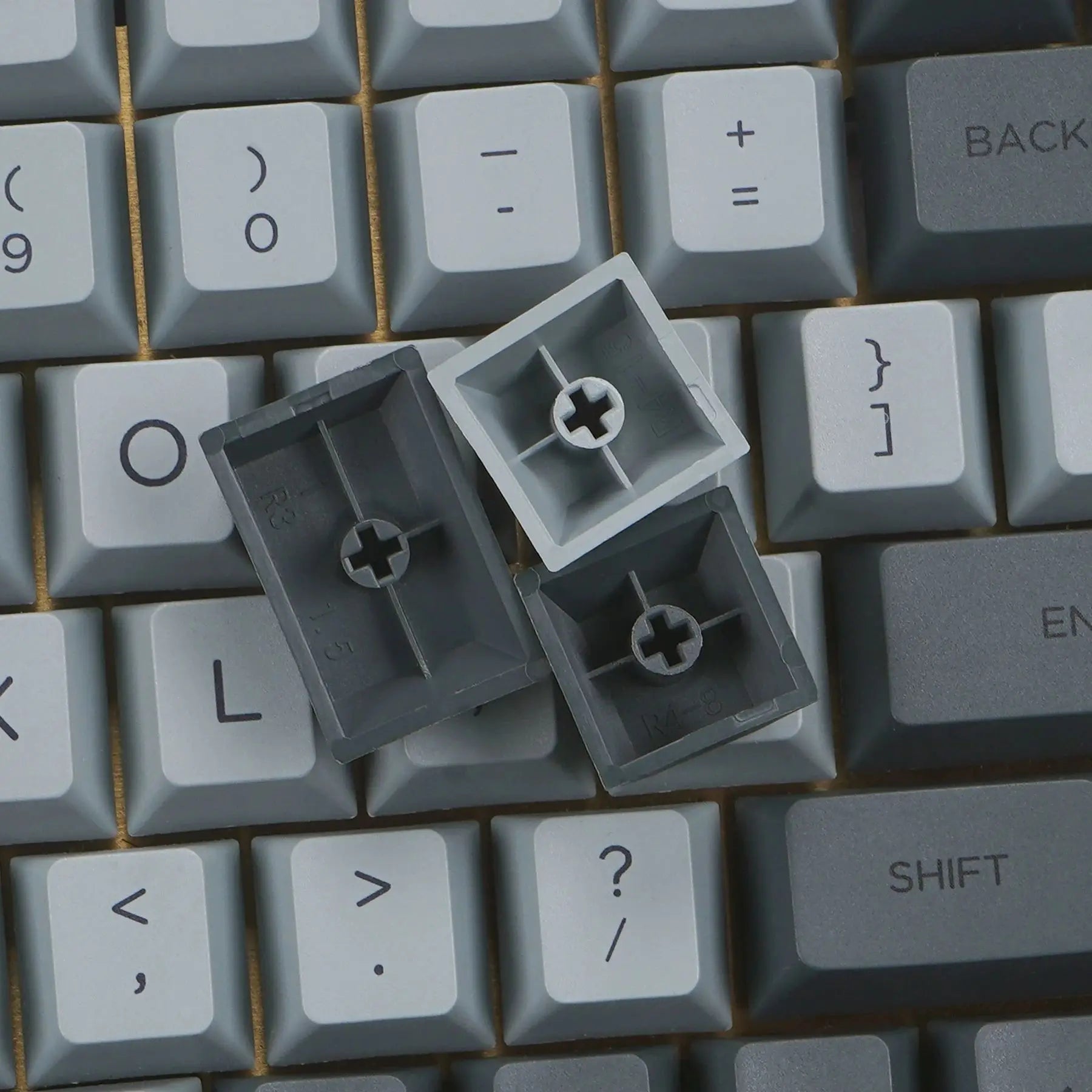 KBDFans Cement Grey PBT Keycaps