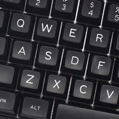 Detailed view of KBDFans Maxkey Black Doubleshot Keycaps for Mechanical Keyboards