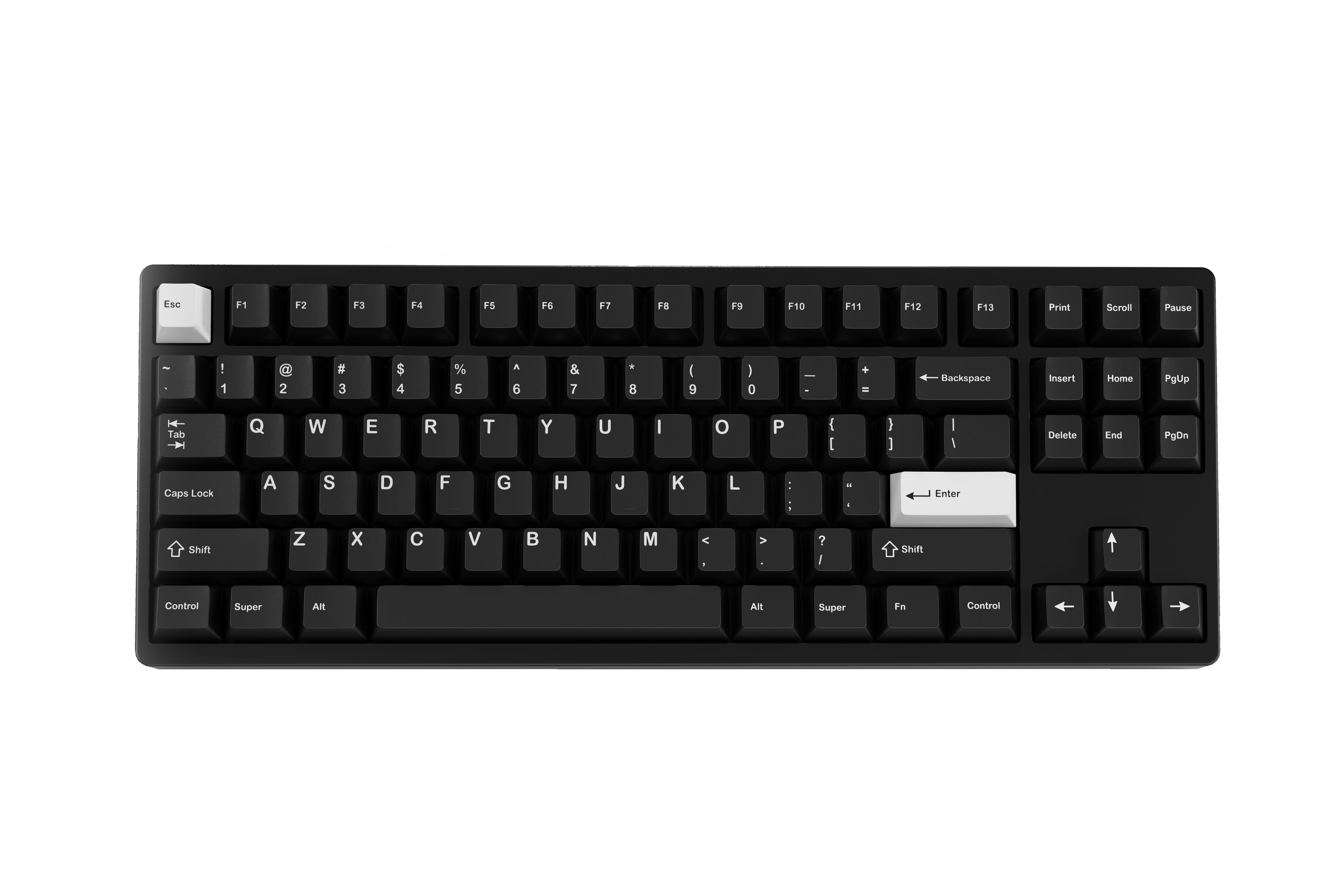 Tecsee PBT Classic Black Keycap Set