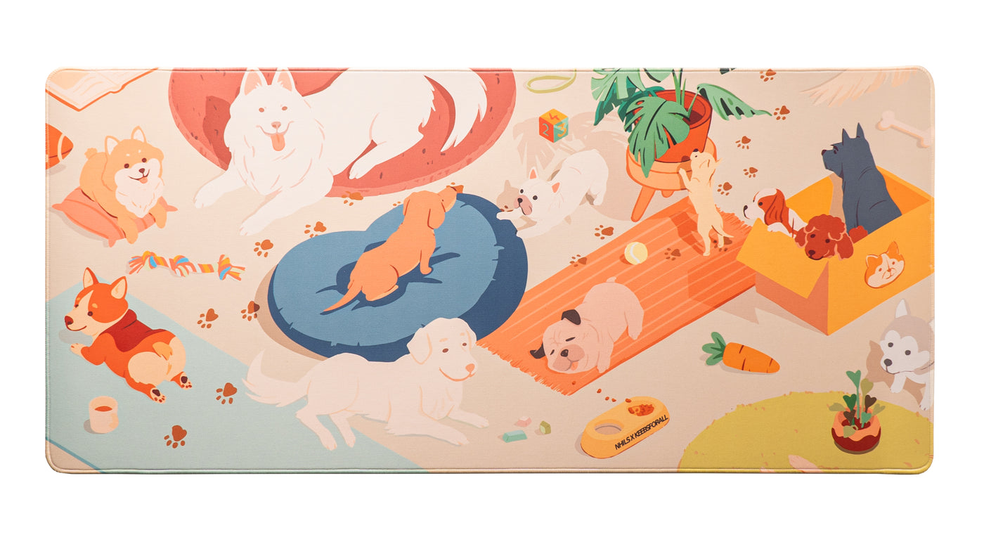 Doggie Wonderland Deskmat Deskpad - This project is a collaboration between Nhils x KeebsForAll