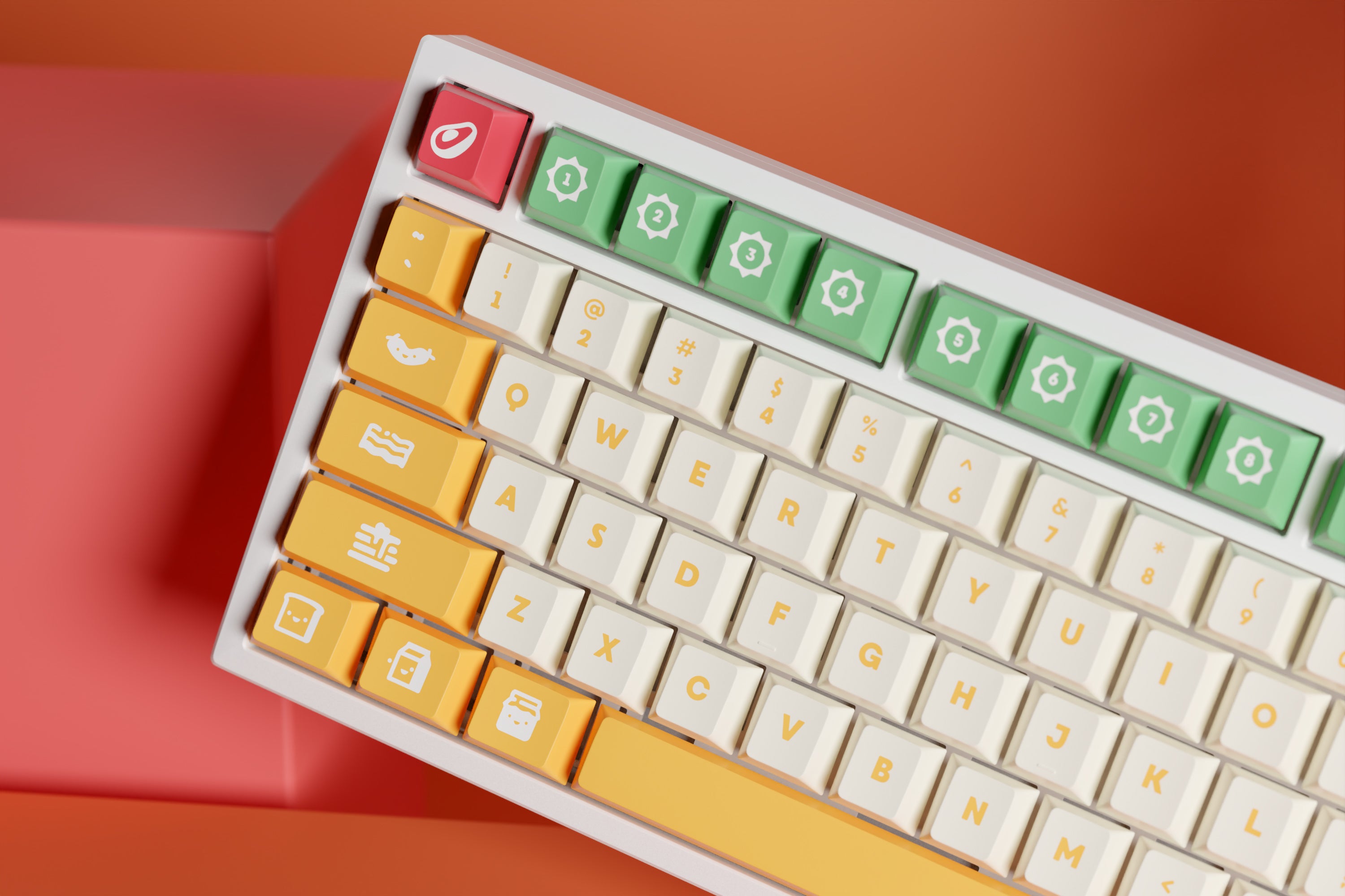 kfaPBT Sunny Side Up Keycaps - KeebsForAll