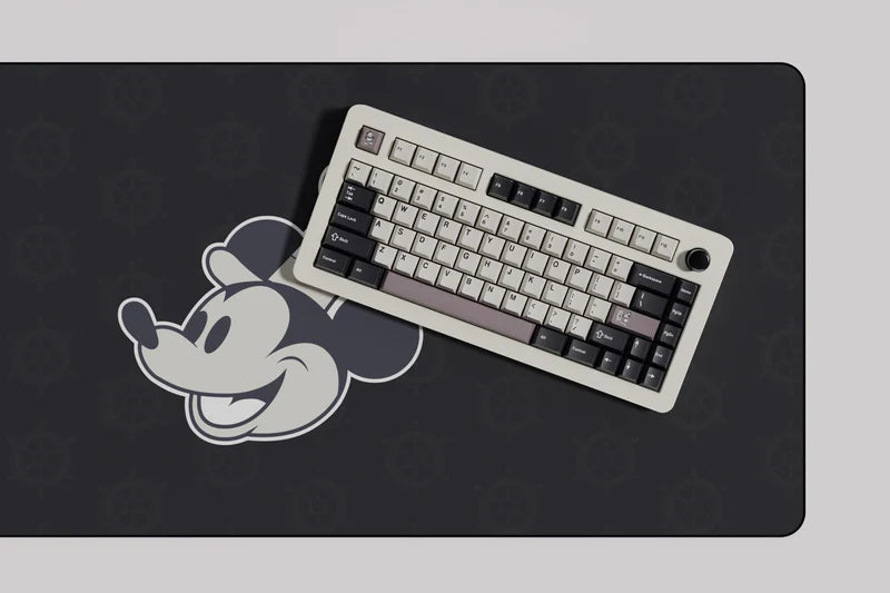 kfaPBT Steamboat Throwback Keycaps for Mechanical Keyboards - The kfaPBT Steamboat Throwback Keycaps invite you to redisco