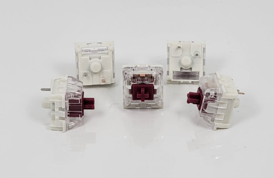 Kailh Pro Burgundy switches, great alternative of yellow switches with quicker response.