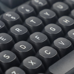Detailed view of KBDFans MA Black PBT Keycaps for Mechanical Keyboards