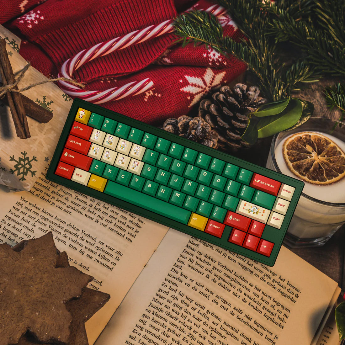 ALOHAKB X-Mas Teddy Bear Cherry Profile Keycaps