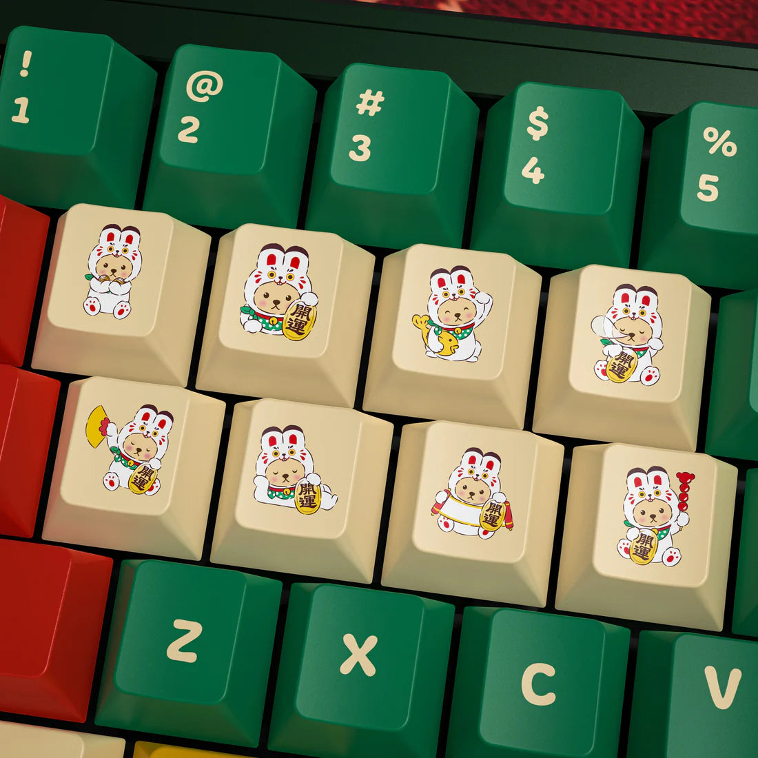 ALOHAKB X-Mas Teddy Bear Cherry Profile Keycaps