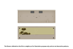 Milky White Case with Mirror Golden Weight