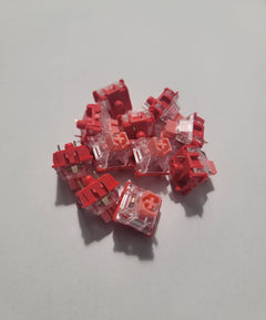 smoothest factory-lubed linear switch out of the custom mechanical keyboard switch market, these momoka flamingos
