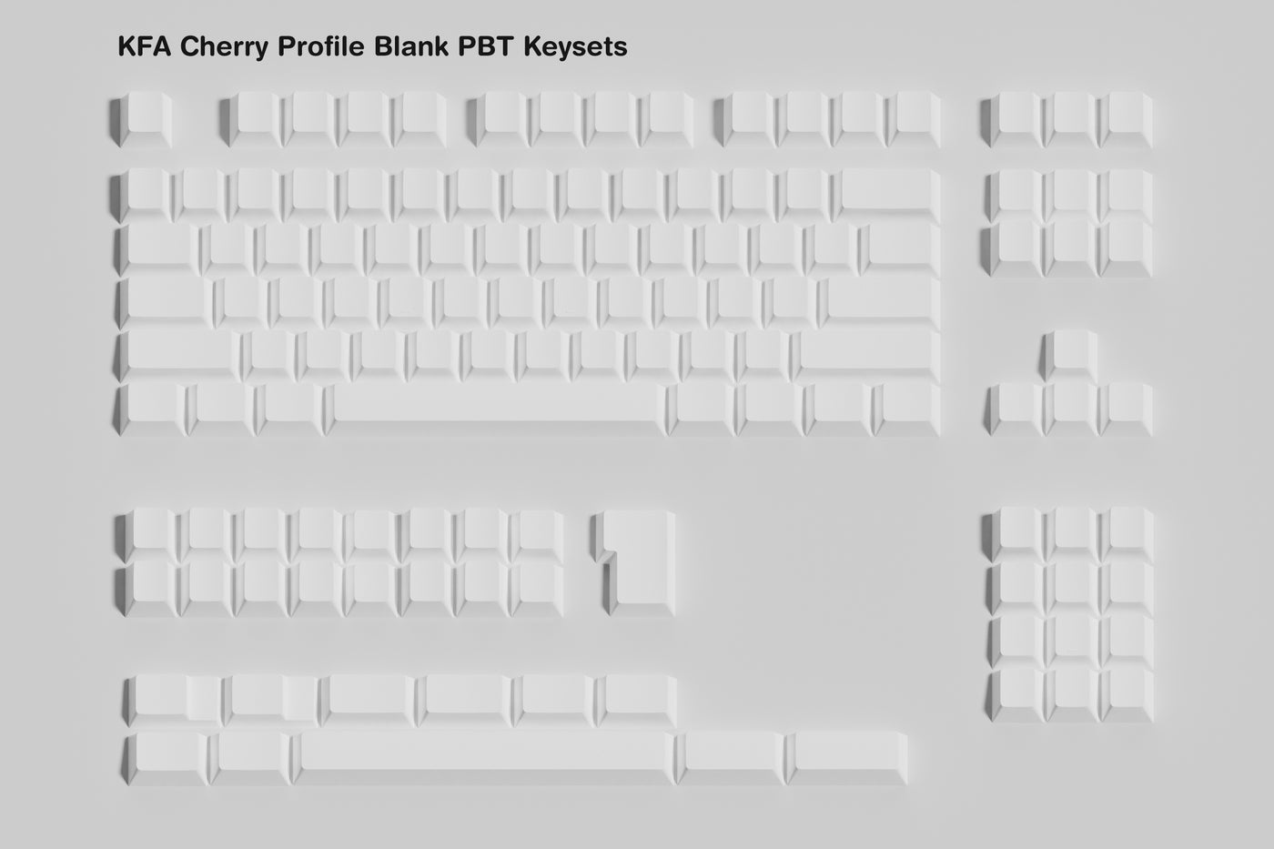 KFA Cherry Profile Blank PBT Keysets - Alternate Angle