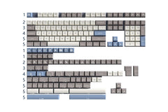 KBDFans OSA Profile Elegant Gray PBT Keycaps for Mechanical Keyboards - KBDFans OSA Profile Elegant Gray PBT Keycaps The Elegant Gra