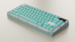 Close up of Zoom75 x Akuamarin Edition by Meletrix