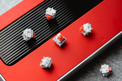 Close up of Wuque WS Red Linear Switches