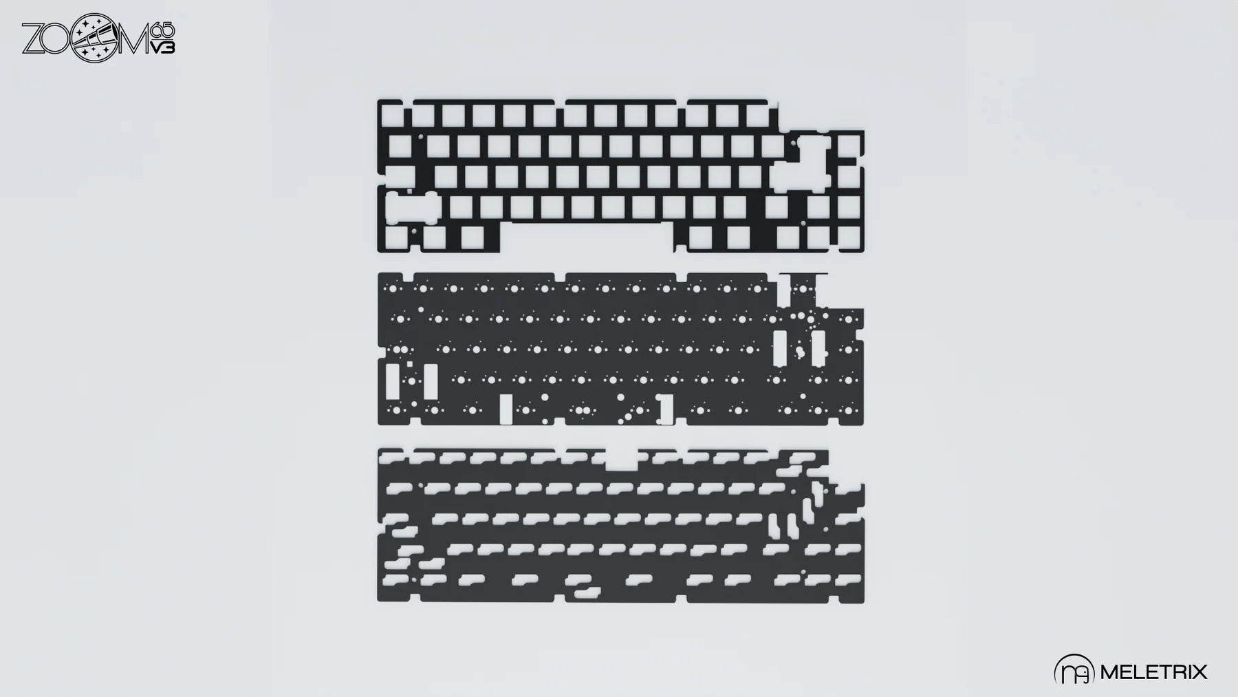 Zoom65 V3 PCB, Plates & Accessories – KeebsForAll