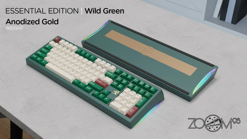 Wild Green Aluminum Weight - Anodized Gold