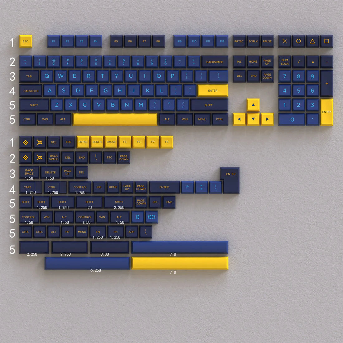 WINMIX Midnight Blue OSA Profile Keycaps