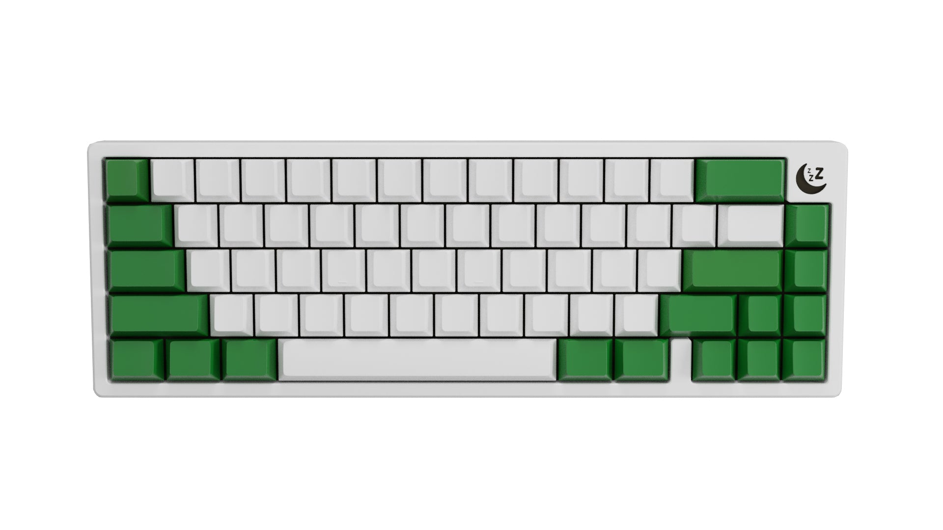 KBDFans Green & White Blank Cherry Profile Keycaps