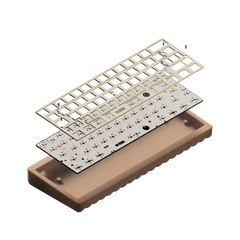 Close up of JUNE 60% Keyboard Kit by HIBI