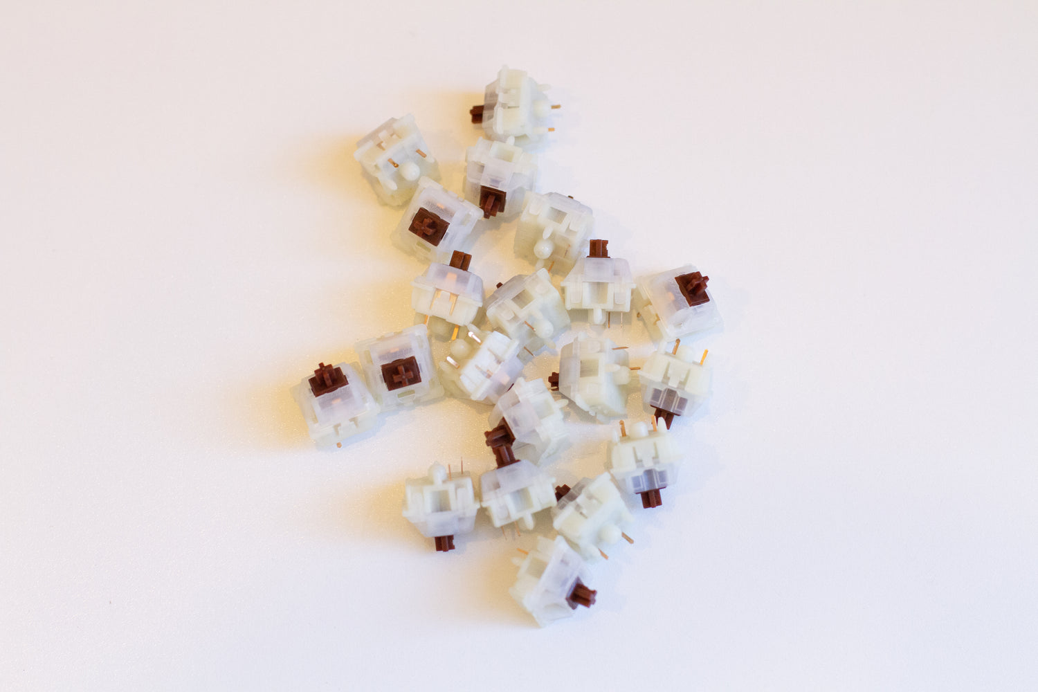 Milky Browns, the affordable line of switches from gateron, for people that love light tactiles with a bit of thoc