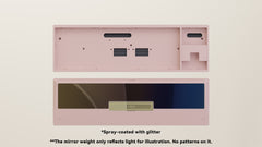 Spray-coated Pink Mirror Dusk SS Weight PVD Golden Badge