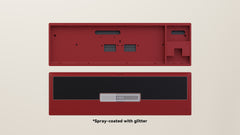Spray-coated Red Black ALU Weight PVD Silver Badge
