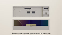 Spray-coated Retro White Mirror Chroma SS Weight PVD Golden Badge